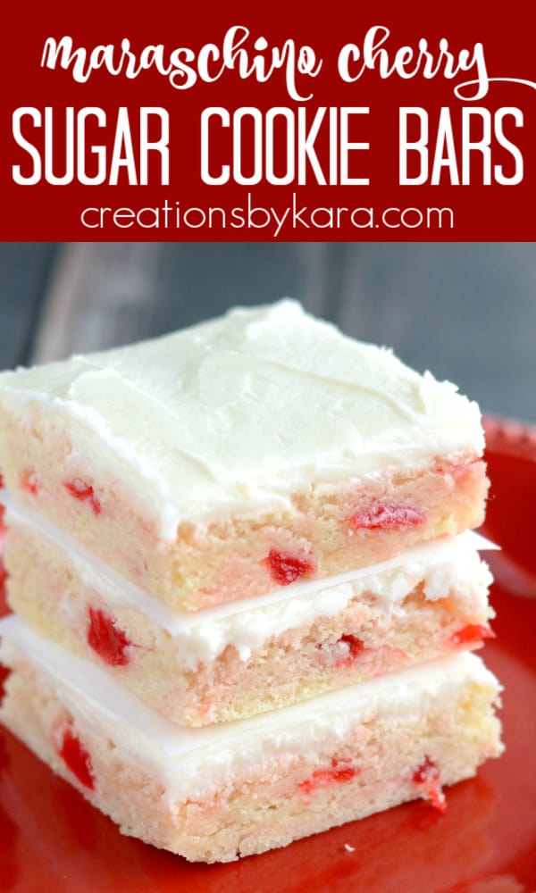 Maraschino Cherry Sugar Cookie Bars Recipe Creations By Kara 1794