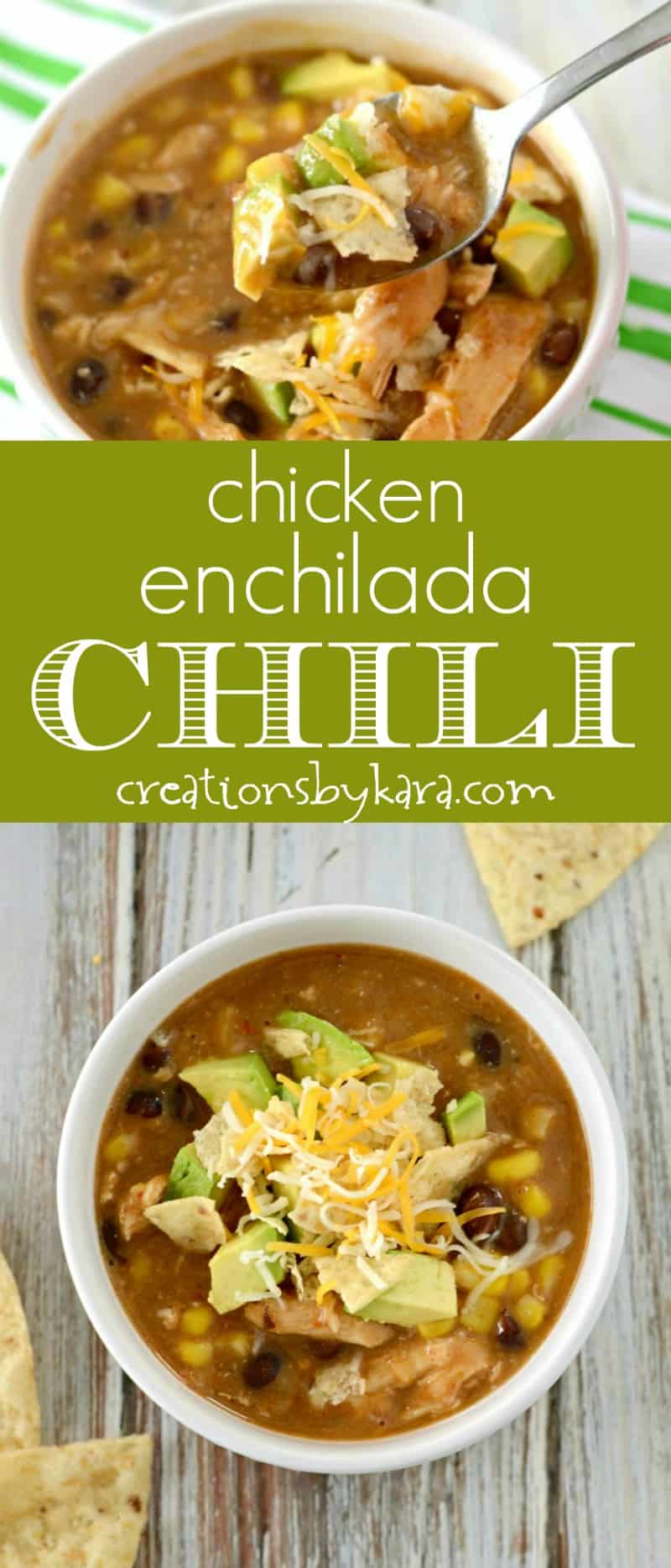 Easy Chicken Enchilada Chili Creations by Kara