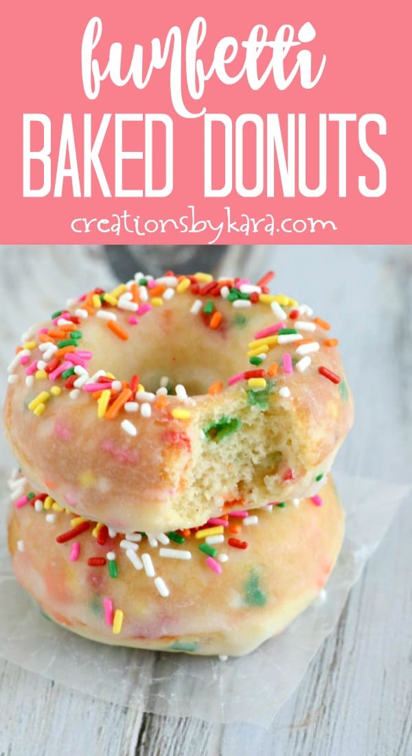 Baked Funfetti Donuts Recipe - Creations by Kara