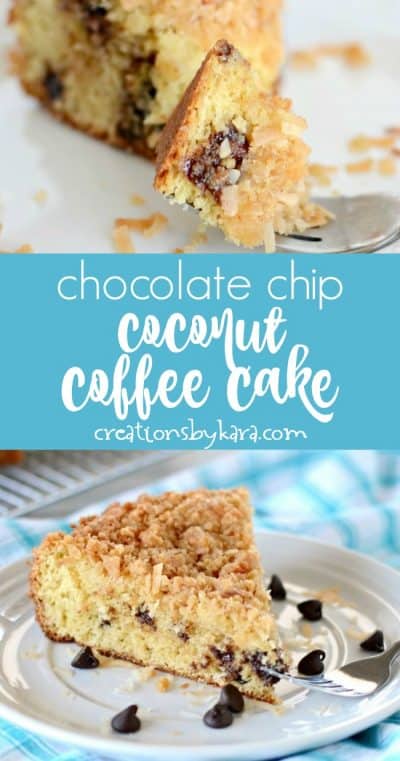 Chocolate Chip Coconut Coffee Cake - Creations by Kara