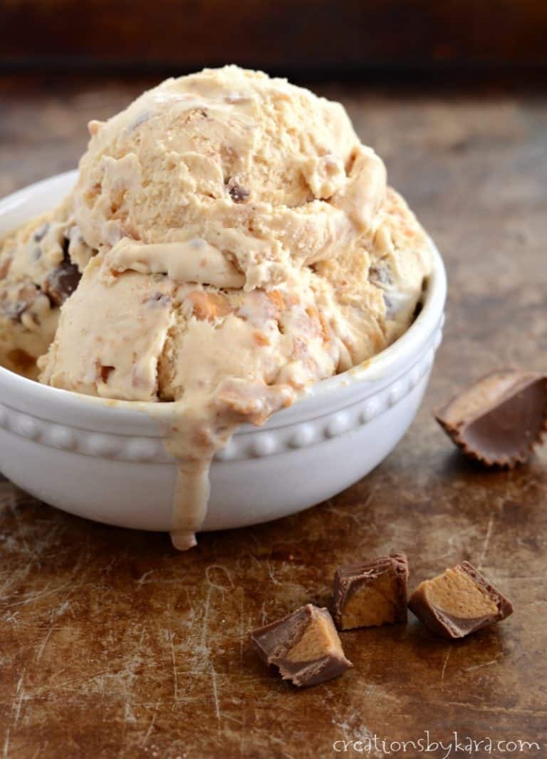 Peanut Butter Lover Reese's Ice Cream Recipe - Creations By Kara