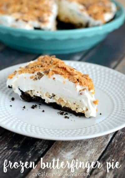 Frozen Butterfinger Pie Recipe - Creations by Kara