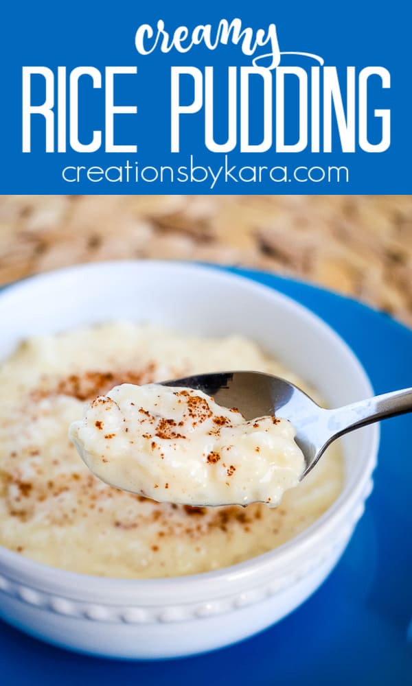 Stovetop Creamy Rice Pudding - Creations by Kara