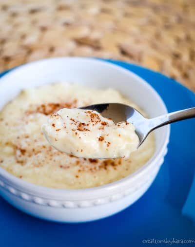 Stovetop Creamy Rice Pudding - Creations by Kara