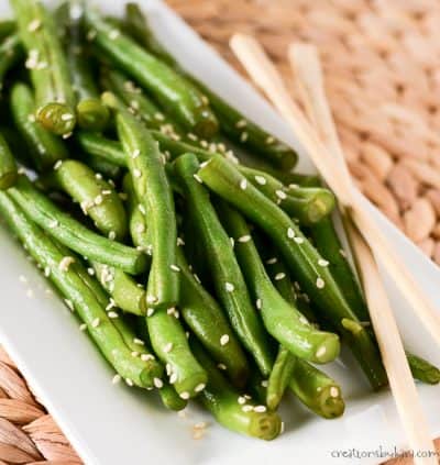 Easy Sesame Green Bean Recipe - Creations by Kara