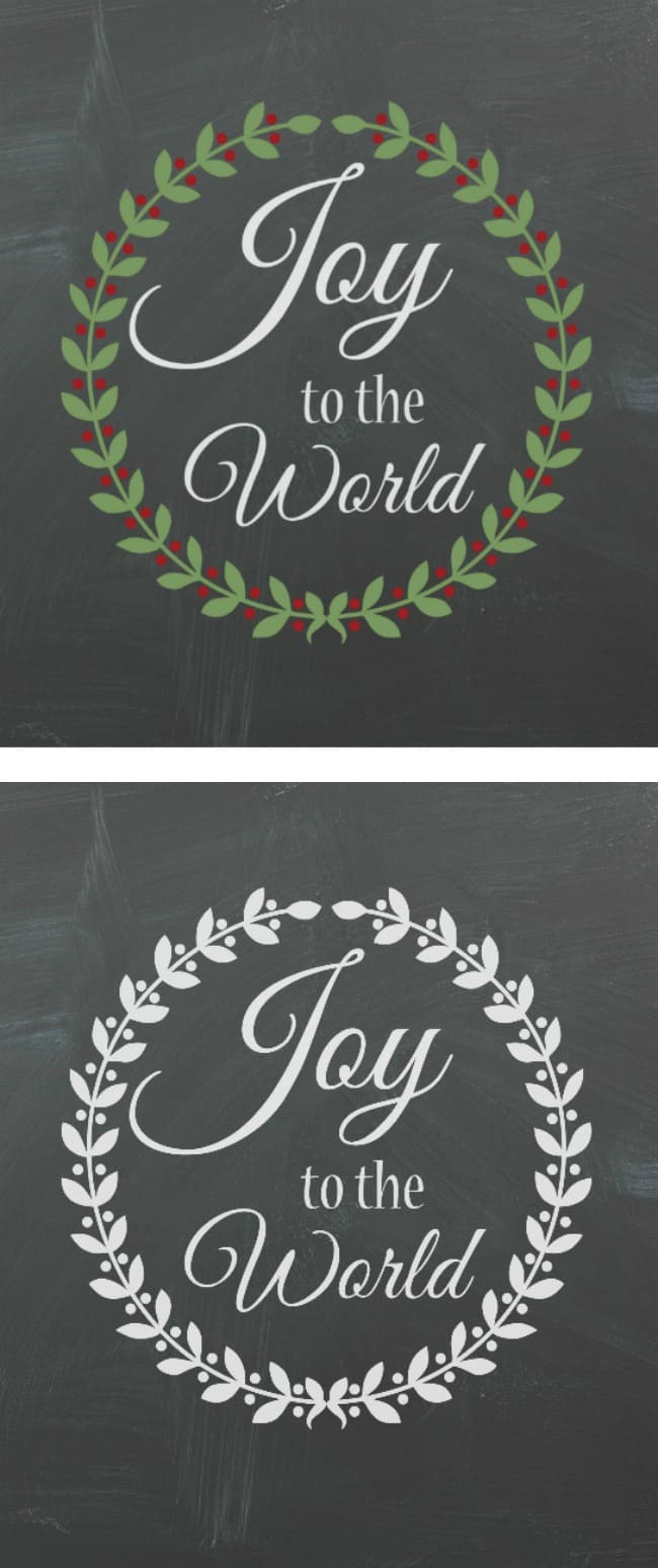 Joy to the World Chalkboard Printable Creations by Kara