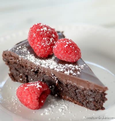 Fool Proof Flourless Chocolate Cake - Creations by Kara