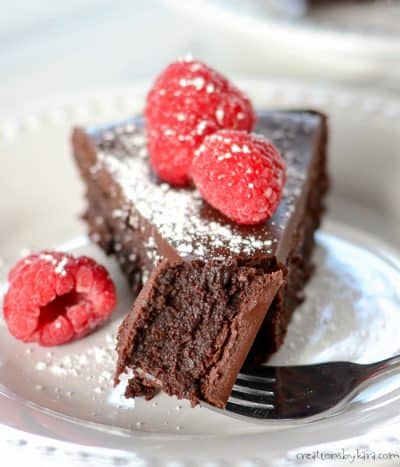 Fool Proof Flourless Chocolate Cake - Creations by Kara