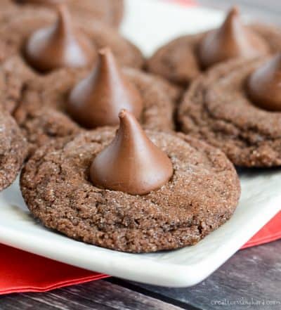 Double Chocolate Kiss Cookies - Creations by Kara