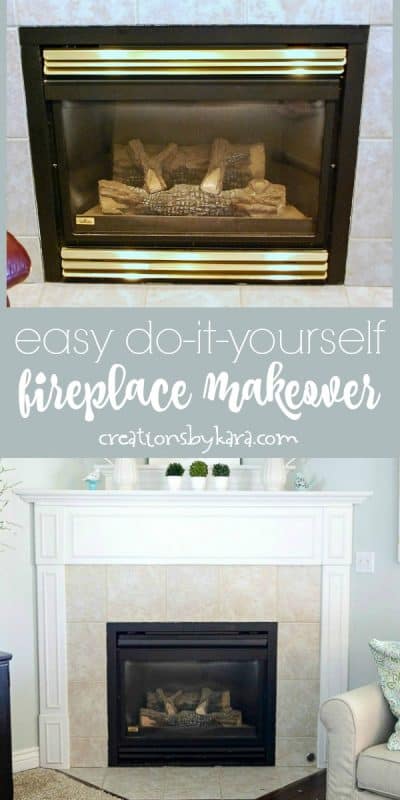 Fireplace Makeover {Spray Paint Magic}