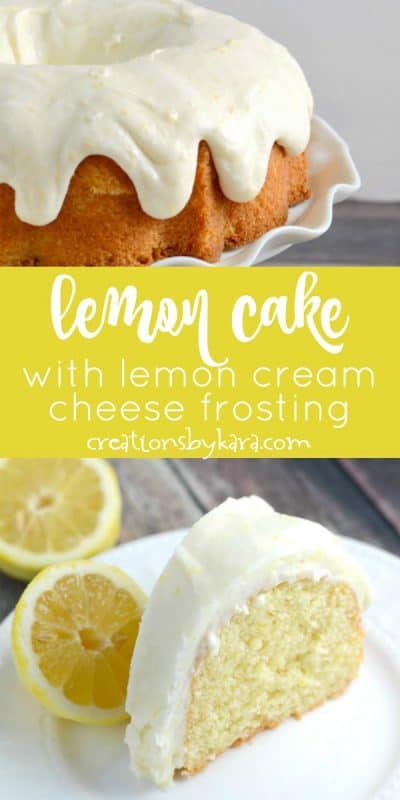 Lemon Bundt Cake w/ Cream Cheese Frosting- Creations by Kara