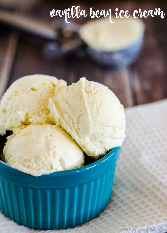 vanilla ice cream in a bowl