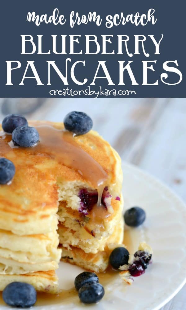 Made From Scratch Blueberry Pancakes Recipe - Creations by Kara