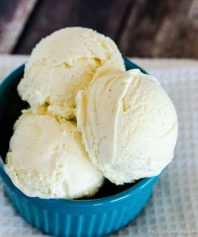 Homemade French Vanilla Ice Cream Recipe - Creations by Kara