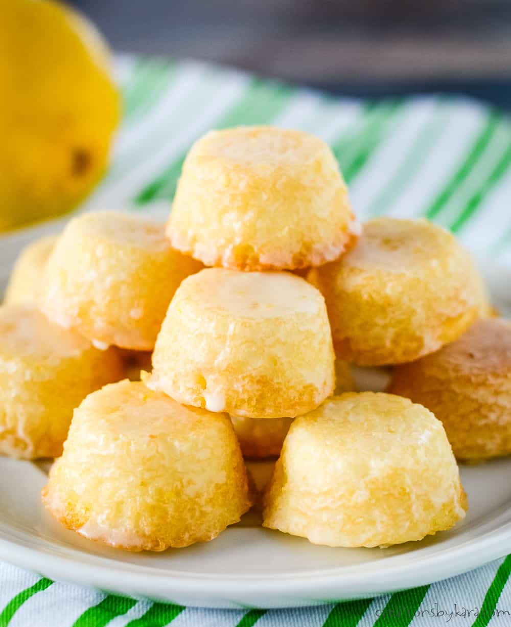 Glazed Mini Lemon Poppyseed Tea Cakes - Simple Bites