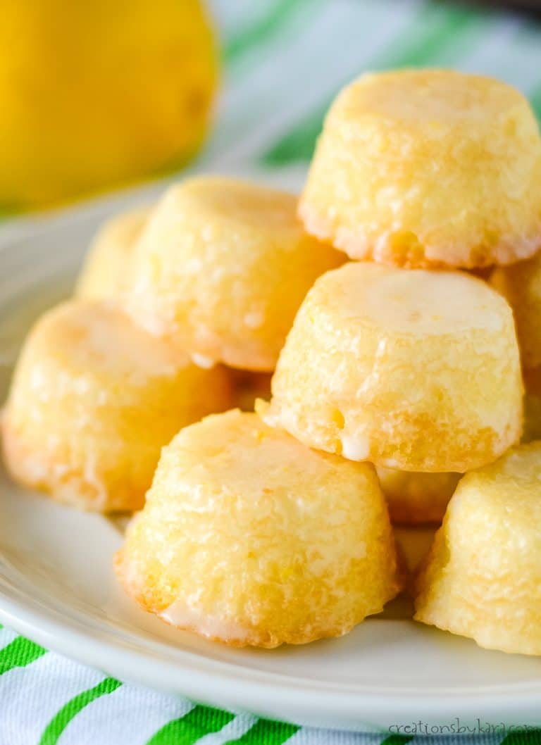 From Scratch Mini Lemon Drop Cakes - Creations by Kara