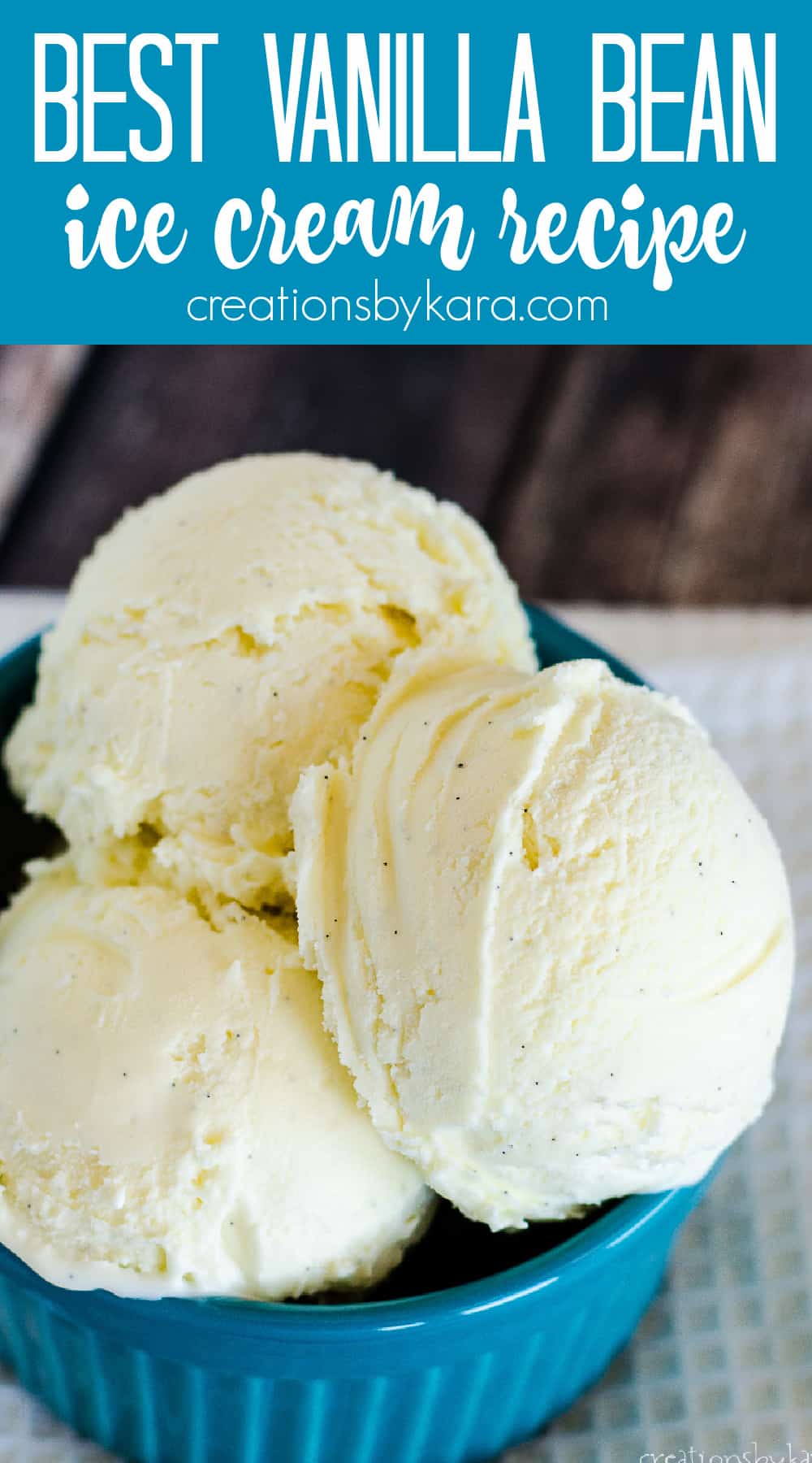 Homemade French Vanilla Ice Cream Recipe - Creations by Kara