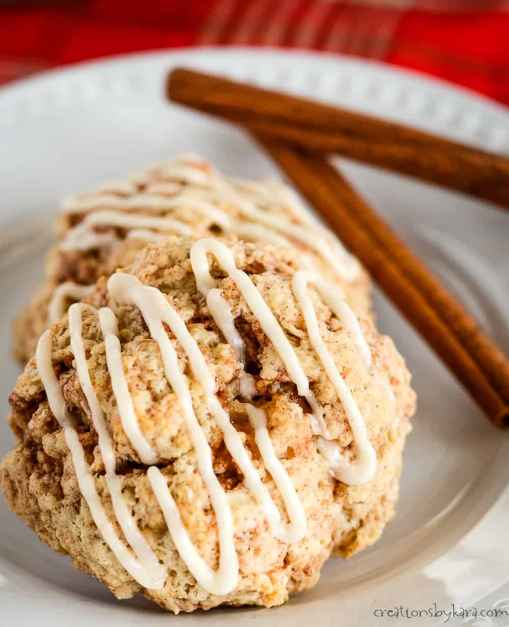 Easy Cinnamon Biscuits with Cinnamon Glaze Creations by Kara