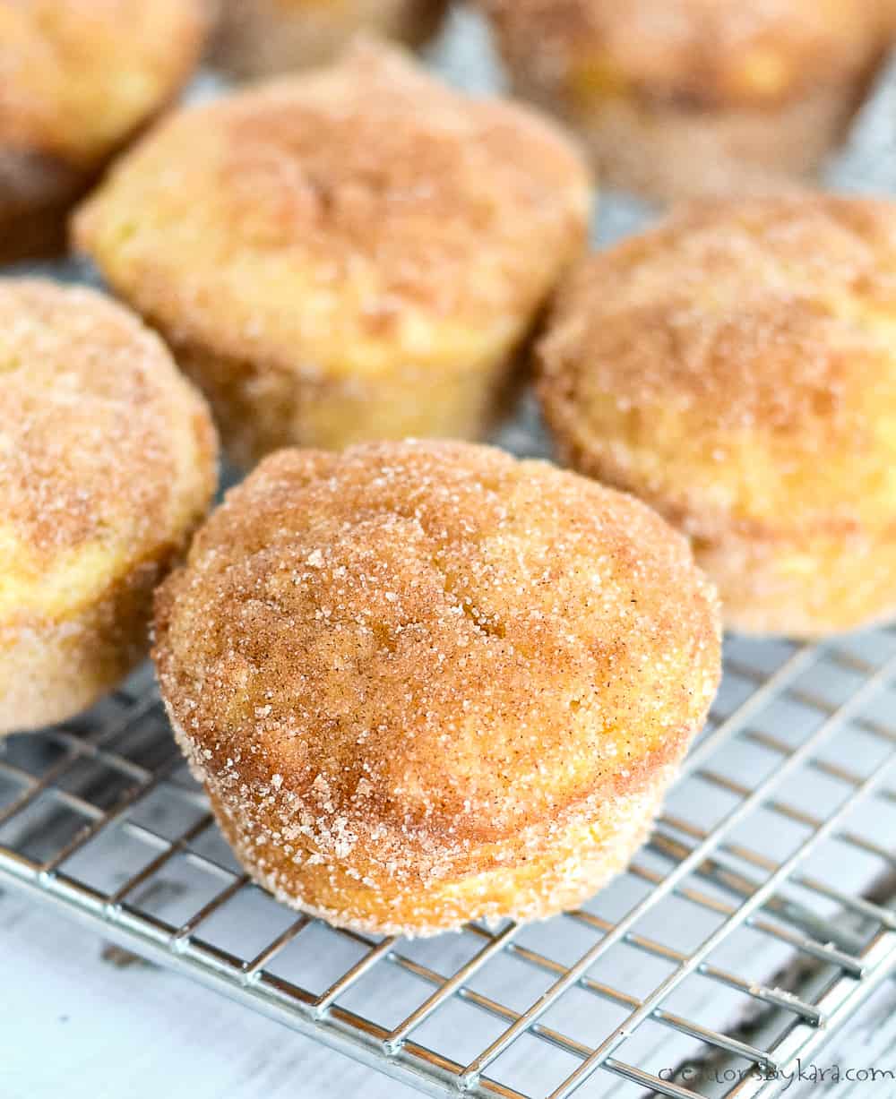 Cinnamon Sugar Muffins (French Breakfast Puffs) - Creations by Kara