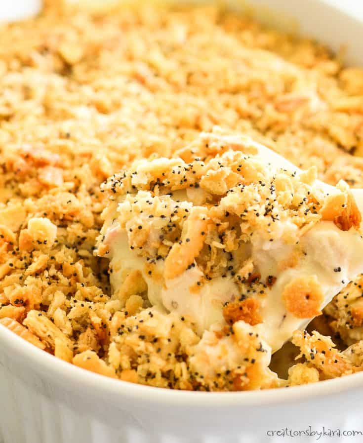 Poppy Seed Chicken Casserole Recipe - Creations by Kara