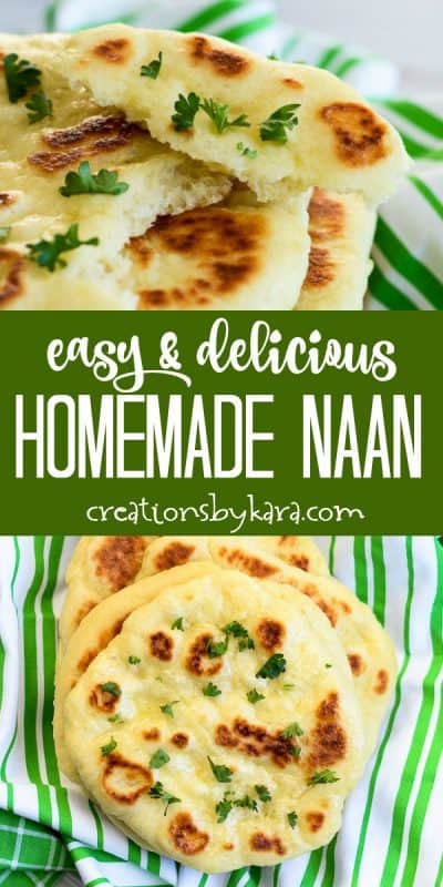 Easy Homemade Naan Bread Recipe - Creations by Kara