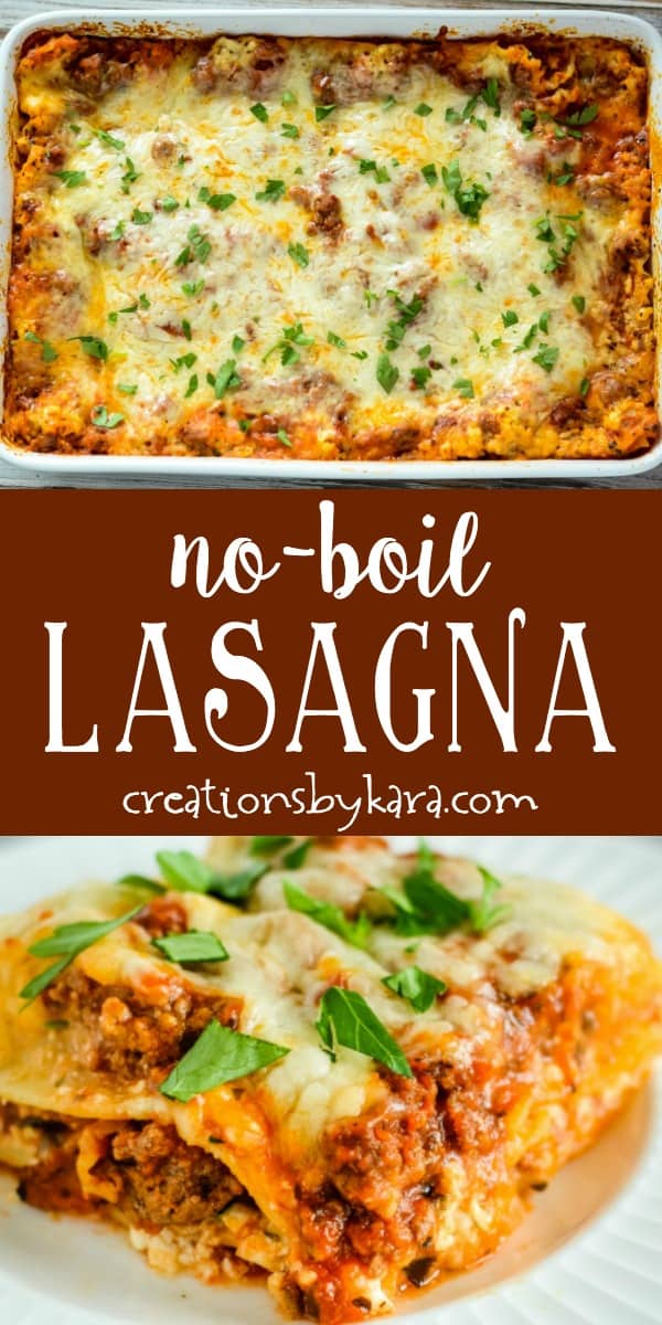 Super Easy No Boil Lasagna Recipe Creations by Kara