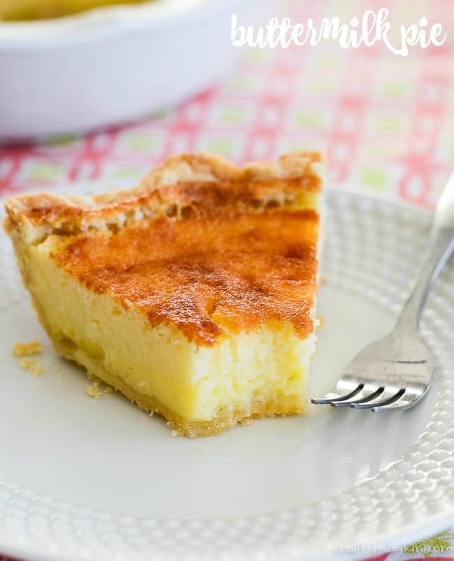 Super Easy Buttermilk Pie Recipe - Creations by Kara