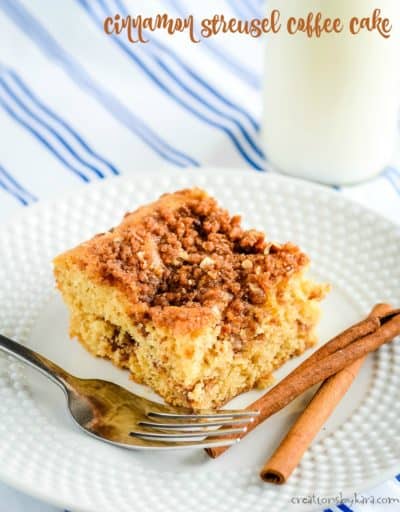 Cinnamon Streusel Coffee Cake Recipe - Creations by Kara