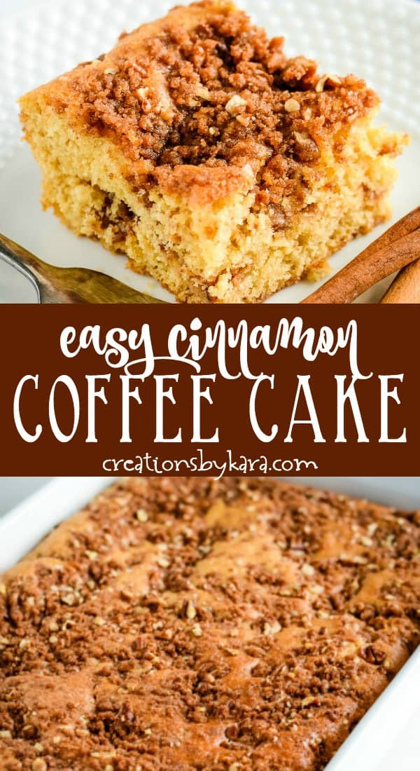 Cinnamon Streusel Coffee Cake Recipe - Creations by Kara