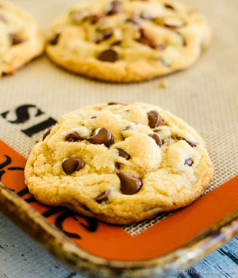 Melted Butter Chocolate Chip Cookies Recipe - Creations by Kara