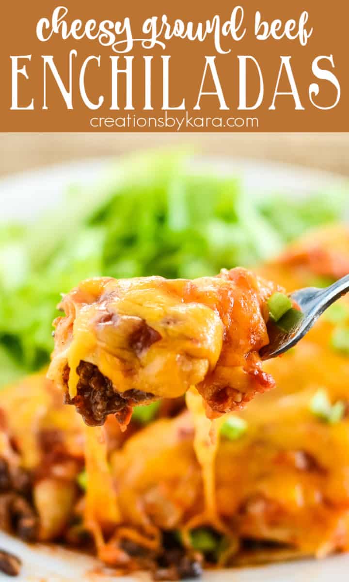 Easy Ground Beef Enchiladas with Beans Creations by Kara