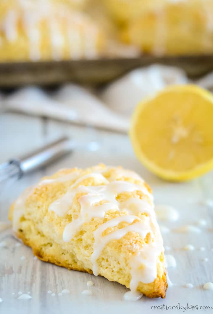 Easy Glazed Lemon Scones Recipe Creations by Kara