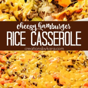 cheesy hamburger and rice casserole