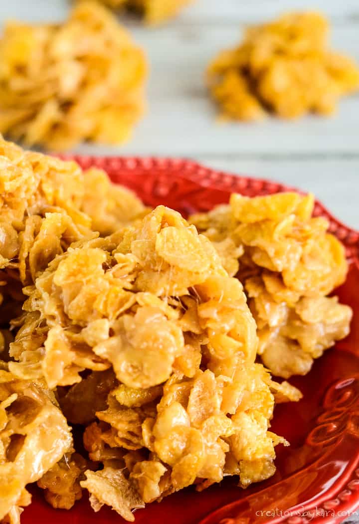 butter crunch cookies with corn flakes