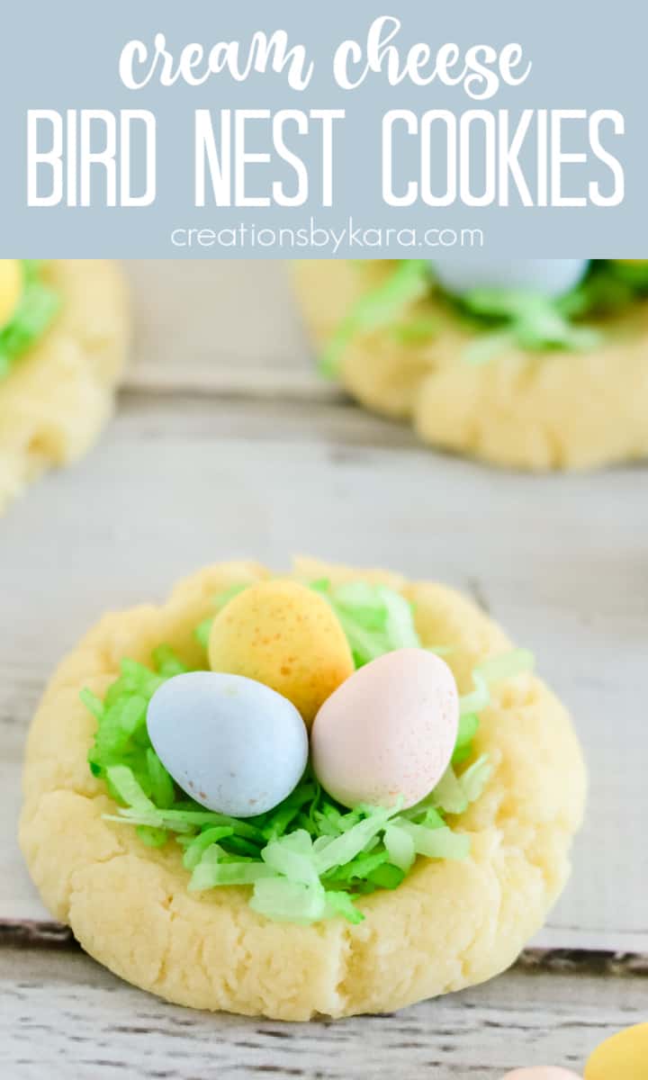 Easy Bird Nest Cookies for Easter - Creations by Kara