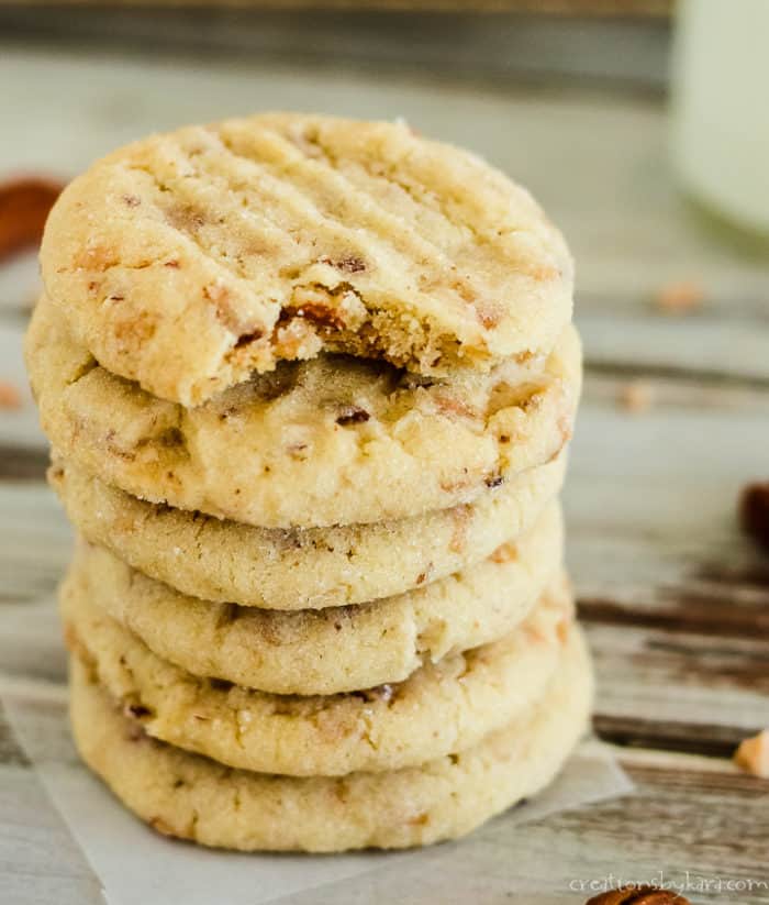 BEST Pecan Sandies Recipe (with toffee) Creations by Kara