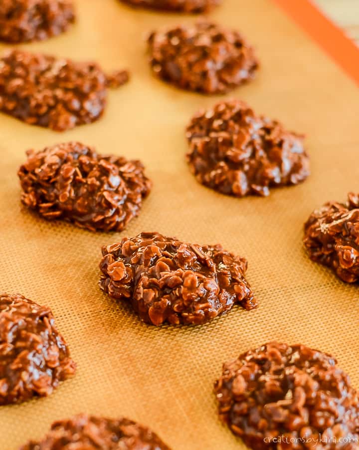 Chocolate Peanut Butter No Bake Cookies - A Crowd Favorite