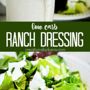 keto ranch dressing recipe collage