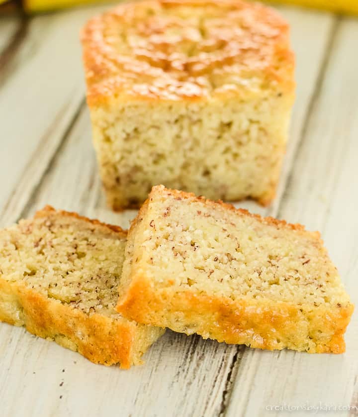 Melt in Your Mouth Buttermilk Banana Bread Recipe- Creations by Kara