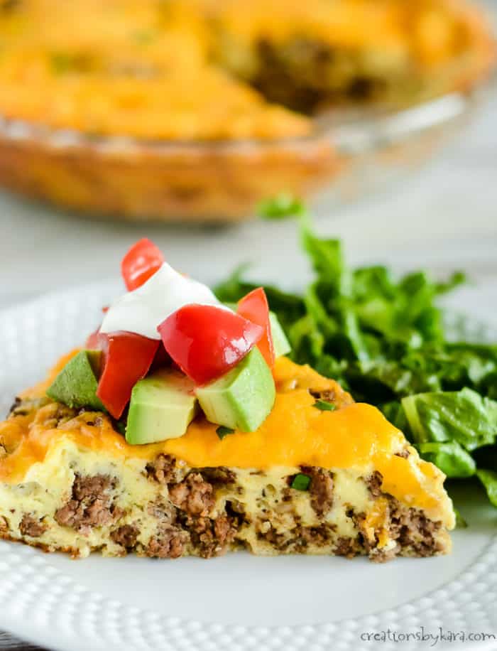 Keto Taco Pie (Easy Low Carb Dinner!) - Creations by Kara