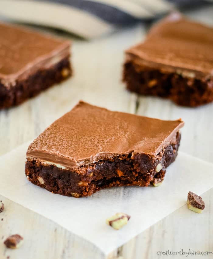 Easy Andes Mint Brownies Recipe - Creations by Kara