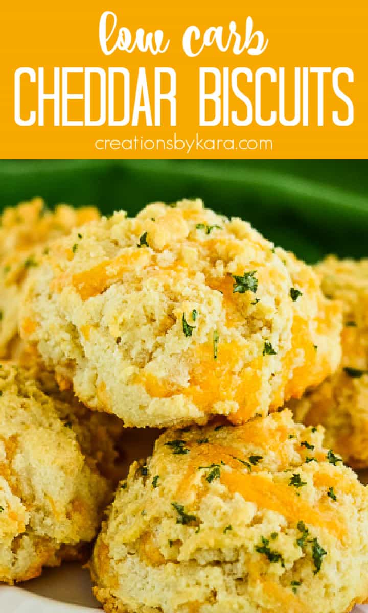 Keto Cheddar Biscuits with Garlic Butter Glaze - Creations by Kara