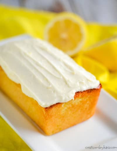 Keto Lemon Pound Cake with Cream Cheese Frosting - Creations by Kara