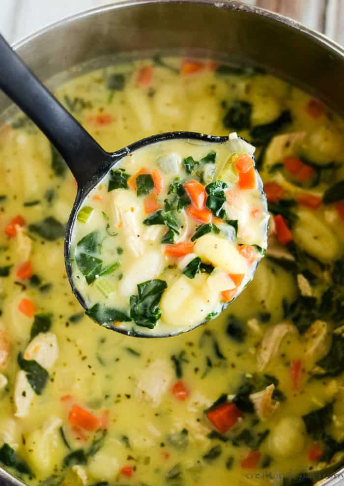 Olive Garden Chicken Gnocchi Soup Recipe - Creations by Kara