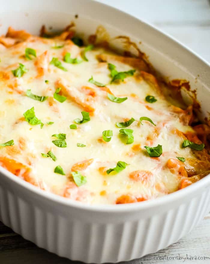 Creamy Baked Penne Pasta Recipe - Creations by Kara