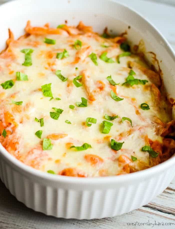 Creamy Baked Penne Pasta Recipe - Creations by Kara