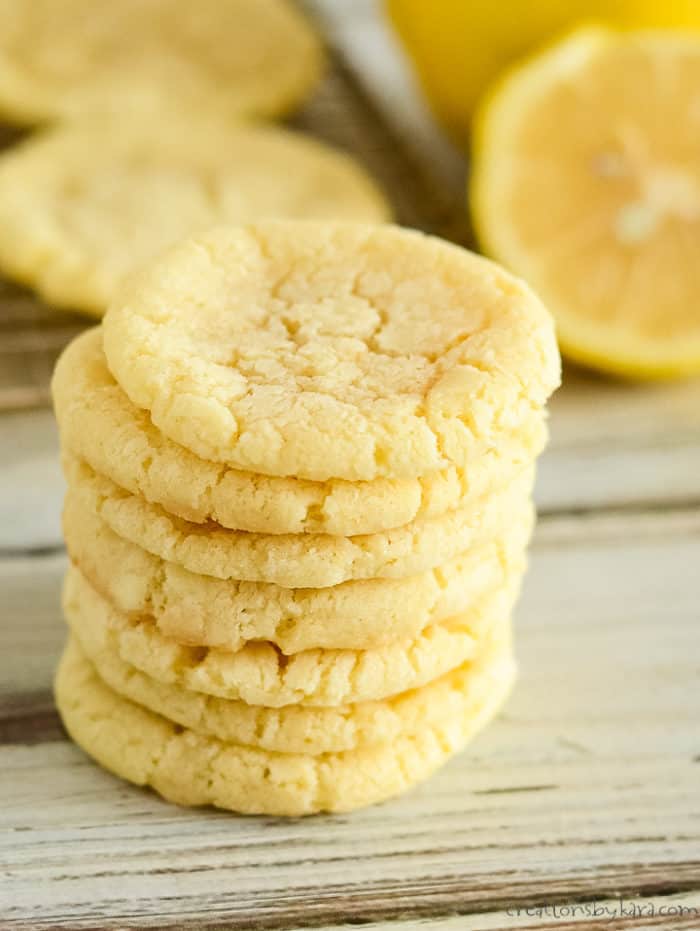 Soft & Chewy Lemon Crinkle Cookies - Creations by Kara