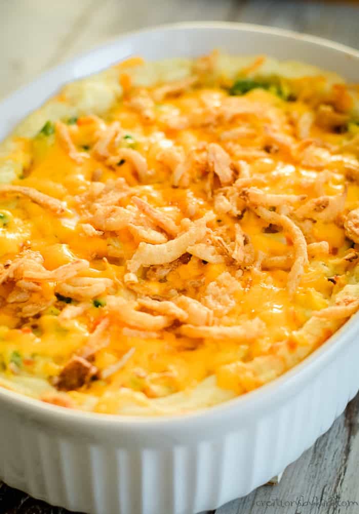 Hearty Chicken Mashed Potato Casserole Recipe - Creations by Kara