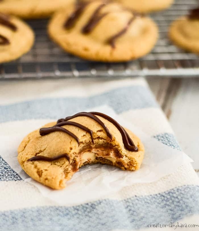 Peanut Butter Snickers Cookies - Creations By Kara