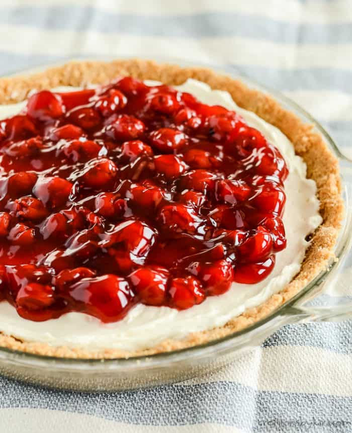 Creamiest No Bake Cherry Cheesecake - Creations by Kara